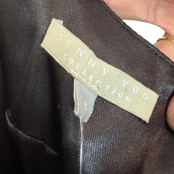 Jenny Yoo Collection Marisa pencil short tube dress black women's size 8 NWT - Picture 4 of 6